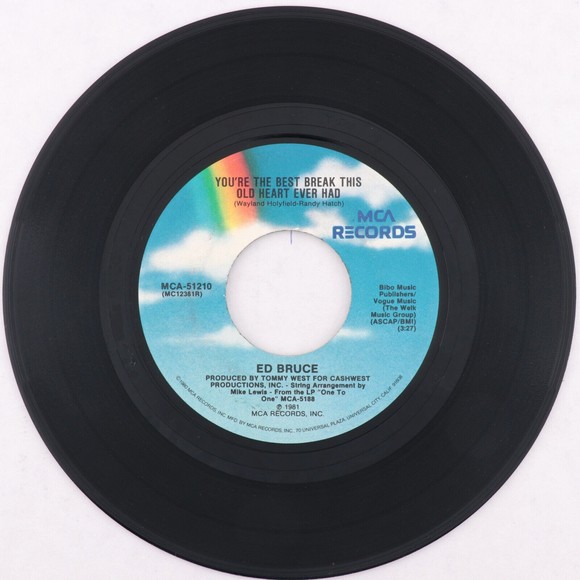 Ed Bruce – You're The Best Break That This Old Heart Ever Had 45 Vinyl Record 7" - Picture 5 of 6
